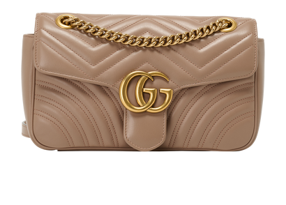 Medium GG Marmont, &pound;1,100, Handbags, Pink, Leather, Front view
